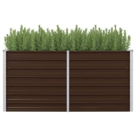 Brown galvanized steel growing table 160x80x77 cm by vidaXL, Pots and planters - Ref: Foro24-45709, Price: 77,19 €, Discount: %