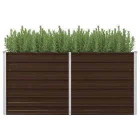 Brown galvanized steel growing table 160x80x77 cm by vidaXL, Pots and planters - Ref: Foro24-45709, Price: 82,22 €, Discount: %