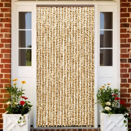 Beige-brauner Chenille-Moskitonetz-Vorhang, 56 x 185 cm von , Moskitonetze für Fenster - Ref: Foro24-325448, Preis: 37,15 €, ...