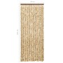 Beige and brown chenille mosquito net curtain 56x185 cm by , Mosquito nets for windows - Ref: Foro24-325448, Price: 37,15 €, ...