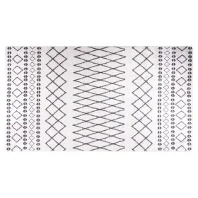 Schwarz-weißer, rutschfester, waschbarer Teppich, 190 x 300 cm von , Teppiche - Ref: Foro24-337974, Preis: 100,07 €, Rabatt: %