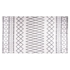 Schwarz-weißer, rutschfester, waschbarer Teppich, 190 x 300 cm von , Teppiche - Ref: Foro24-337974, Preis: 102,04 €, Rabatt: %