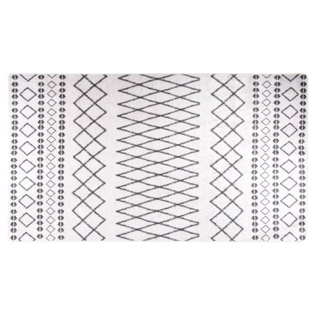 Alfombra lavable antideslizante negro y blanco 190x300 cm