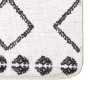 Alfombra lavable antideslizante negro y blanco 190x300 cm