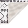Alfombra lavable antideslizante negro y blanco 190x300 cm