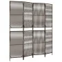 Biombo de 4 paneles ratán sintético marrón de , Divisores de ambientes - Ref: Foro24-365393, Precio: 119,80 €, Descuento: %
