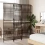 Biombo de 4 paneles ratán sintético marrón de , Divisores de ambientes - Ref: Foro24-365393, Precio: 119,80 €, Descuento: %