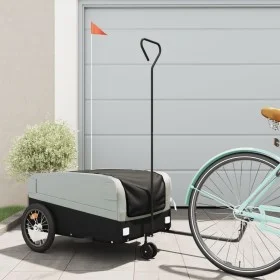 Remolque para bicicleta hierro negro y gris 45 kg by , Bicycle trailers - Ref: Foro24-94070, Price: 95,08 €, Discount: %