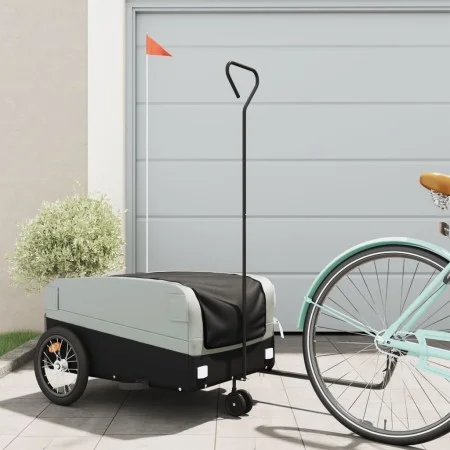 Remolque para bicicleta hierro negro y gris 45 kg de , Remolques para bicicletas - Ref: Foro24-94070, Precio: 95,05 €, Descue...