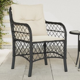 Sillones de jardín con cojines 2 uds ratán sintético negro by , Garden chairs - Ref: Foro24-365152, Price: 168,53 €, Discount: %