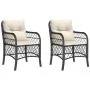 Gartensofas mit Kissen, 2 Stück, aus schwarzem Kunststoff-Rattan. von , Gartenstühle - Ref: Foro24-365152, Preis: 198,82 €, R...