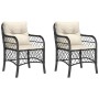 Sillones de jardín con cojines 2 uds ratán sintético negro by , Garden chairs - Ref: Foro24-365152, Price: 168,53 €, Discount: %