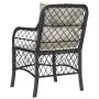 Gartensofas mit Kissen, 2 Stück, aus schwarzem Kunststoff-Rattan. von , Gartenstühle - Ref: Foro24-365152, Preis: 198,82 €, R...