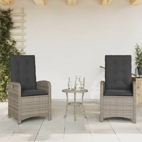 Zwei Garten-Liegestühle und Kissen aus grauem Kunststoff-Rattan. von , Gartenstühle - Ref: Foro24-365171, Preis: 246,45 €, Ra...