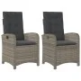 Sillones reclinable jardín y cojines 2 uds ratán sintético gris de , Sillas de jardín - Ref: Foro24-365171, Precio: 246,85 €,...