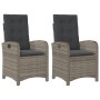 Sillones reclinable jardín y cojines 2 uds ratán sintético gris by , Garden chairs - Ref: Foro24-365171, Price: 211,76 €, Dis...