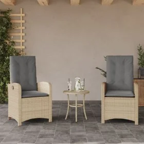 Garten-Liegestühle und Kissen in Beige-Mix, 2 Stück, aus PE-Rattan. von , Gartenstühle - Ref: Foro24-365173, Preis: 267,25 €,...