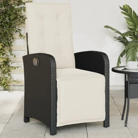 Gartenliege mit schwarzem PE-Rattan-Fußhocker von , Gartenstühle - Ref: Foro24-365184, Preis: 145,87 €, Rabatt: %