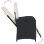 Sillón reclinable de jardín con reposapiés ratán PE negro by , Garden chairs - Ref: Foro24-365184, Price: 126,03 €, Discount: %