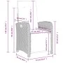Gartenliege mit schwarzem PE-Rattan-Fußhocker von , Gartenstühle - Ref: Foro24-365184, Preis: 145,87 €, Rabatt: %