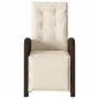 Sillón reclinable de jardín con reposapiés ratán PE marrón by , Garden chairs - Ref: Foro24-365186, Price: 148,43 €, Discount: %