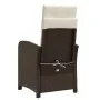 Sillón reclinable de jardín con reposapiés ratán PE marrón by , Garden chairs - Ref: Foro24-365186, Price: 148,43 €, Discount: %