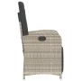 Sillón reclinable de jardín con reposapiés ratán PE gris claro by , Garden chairs - Ref: Foro24-365190, Price: 154,67 €, Disc...