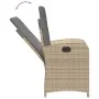 Sillón reclinable de jardín con cojines ratán PE beige mixto by , Garden chairs - Ref: Foro24-365165, Price: 123,38 €, Discou...
