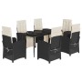 Set de comedor de jardín 7 pzas y cojines ratán sintético negro by , Garden sets - Ref: Foro24-3212518, Price: 973,51 €, Disc...