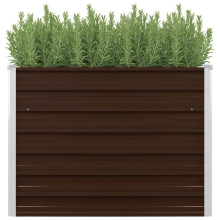 Mesa de cultivo de acero galvanizado marrón 100x100x77 cm de vidaXL, Maceteros y jardineras - Ref: Foro24-45712, Precio: 61,44 €