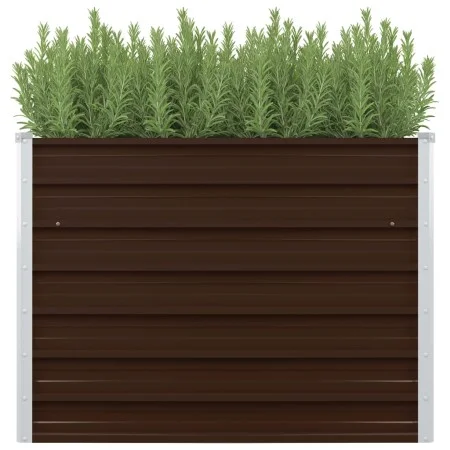 Mesa de cultivo de acero galvanizado marrón 100x100x77 cm de vidaXL, Maceteros y jardineras - Ref: Foro24-45712, Precio: 64,3...