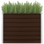 Mesa de cultivo de acero galvanizado marrón 100x100x77 cm de vidaXL, Maceteros y jardineras - Ref: Foro24-45712, Precio: 61,44 €