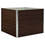 Mesa de cultivo de acero galvanizado marrón 100x100x77 cm de vidaXL, Maceteros y jardineras - Ref: Foro24-45712, Precio: 61,44 €