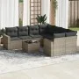 Garden furniture set 9 pieces and gray synthetic rattan cushions by , Modular outdoor sofas - Ref: Foro24-3251097, Price: 561...
