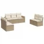 Gartensofagarnitur 7-teilig mit Kissen aus synthetischem Rattan in Beige. von , Modulare Sofas für den Außenbereich - Ref: Fo...
