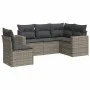 Juego de sofás jardín con cojines 5 pzas ratán sintético gris by , Modular outdoor sofas - Ref: Foro24-3251307, Price: 334,98...