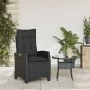 Garten-Liegesessel mit schwarzen Kunststoff-Rattan-Kissen. von , Gartenstühle - Ref: Foro24-365209, Preis: 169,88 €, Rabatt: %