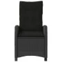 Garten-Liegesessel mit schwarzen Kunststoff-Rattan-Kissen. von , Gartenstühle - Ref: Foro24-365209, Preis: 169,88 €, Rabatt: %