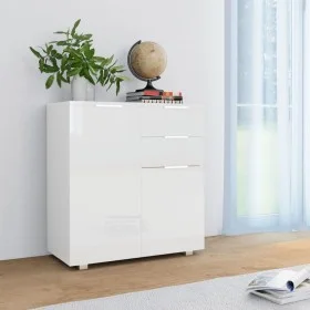 Glänzend weißes Spanplatten-Sideboard 71x35x80 cm von vidaXL, Sideboards - Ref: Foro24-283715, Preis: 125,92 €, Rabatt: %