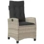 Verstellbarer Gartenliegestuhl mit hellgrauen PE-Rattan-Kissen. von , Gartenstühle - Ref: Foro24-365214, Preis: 154,88 €, Rab...