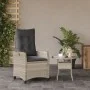 Verstellbarer Gartenliegestuhl mit hellgrauen PE-Rattan-Kissen. von , Gartenstühle - Ref: Foro24-365214, Preis: 154,88 €, Rab...