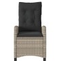 Verstellbarer Gartenliegestuhl mit hellgrauen PE-Rattan-Kissen. von , Gartenstühle - Ref: Foro24-365214, Preis: 128,45 €, Rab...