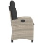 Verstellbarer Gartenliegestuhl mit hellgrauen PE-Rattan-Kissen. von , Gartenstühle - Ref: Foro24-365214, Preis: 128,45 €, Rab...