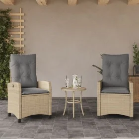 Garten-Liegestühle und Kissen in Beige-Mix, 2 Stück, aus PE-Rattan. von , Gartenstühle - Ref: Foro24-365221, Preis: 260,92 €,...