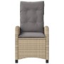Sillones reclinables jardín y cojines beige mix 2 uds ratán PE by , Garden chairs - Ref: Foro24-365221, Price: 229,03 €, Disc...