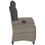 Graues Gartenliegesofa mit Fußstütze aus synthetischem Rattan von , Gartenstühle - Ref: Foro24-365235, Preis: 128,73 €, Rabat...