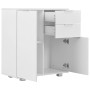 Aparador de aglomerado blanco brillante 71x35x80 cm de vidaXL, Aparadores - Ref: Foro24-283715, Precio: 127,97 €, Descuento: %