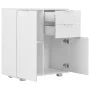 Aparador de aglomerado blanco brillante 71x35x80 cm de vidaXL, Aparadores - Ref: Foro24-283715, Precio: 125,91 €, Descuento: %