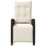 Sillones reclinables jardín y reposapiés 2 uds ratán PE marrón by , Garden chairs - Ref: Foro24-365242, Price: 267,26 €, Disc...