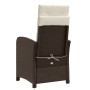 Sillones reclinables jardín y reposapiés 2 uds ratán PE marrón by , Garden chairs - Ref: Foro24-365242, Price: 267,26 €, Disc...